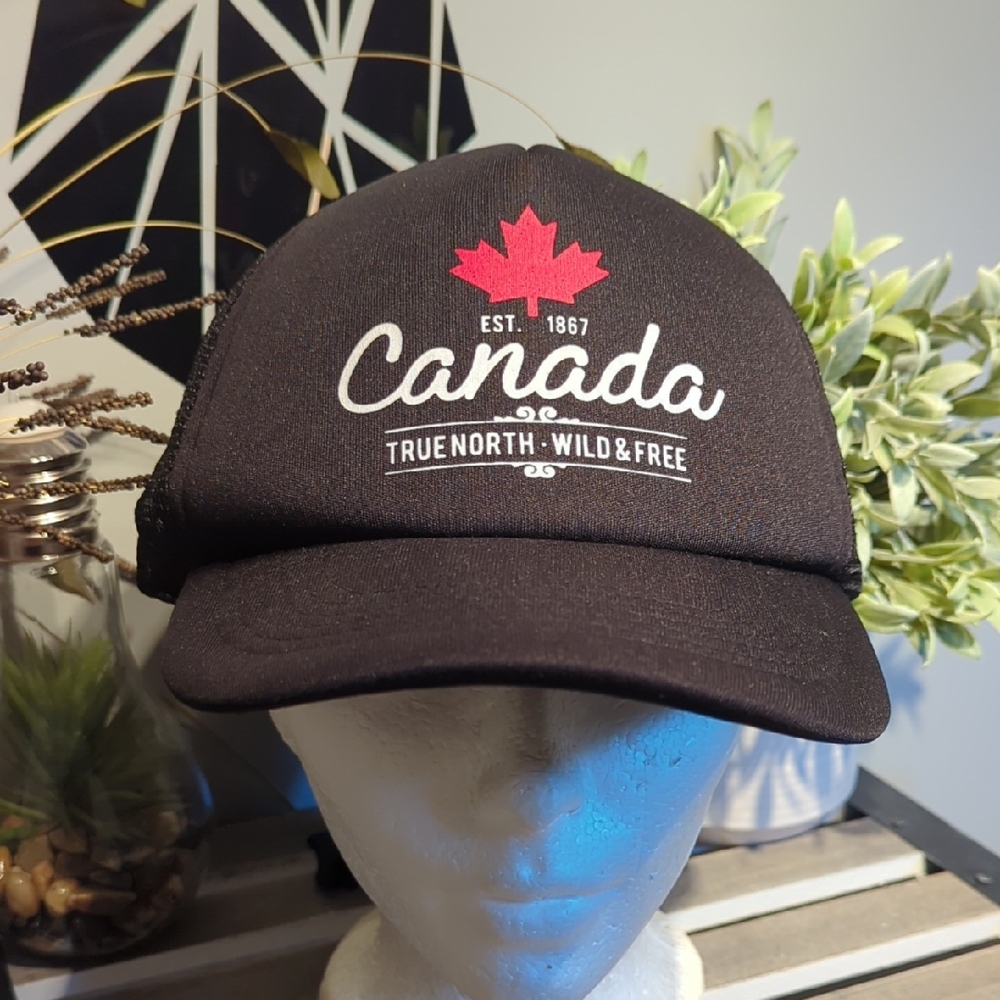 Black Canada Trucker Hat